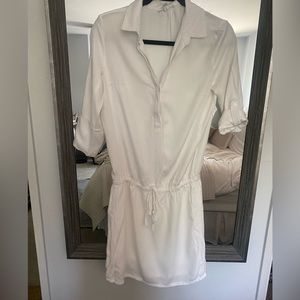 Drew white mini drawstring dress size XS